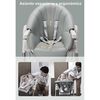 Silla de Comer Lubabycas Plegable con Ruedas Gris