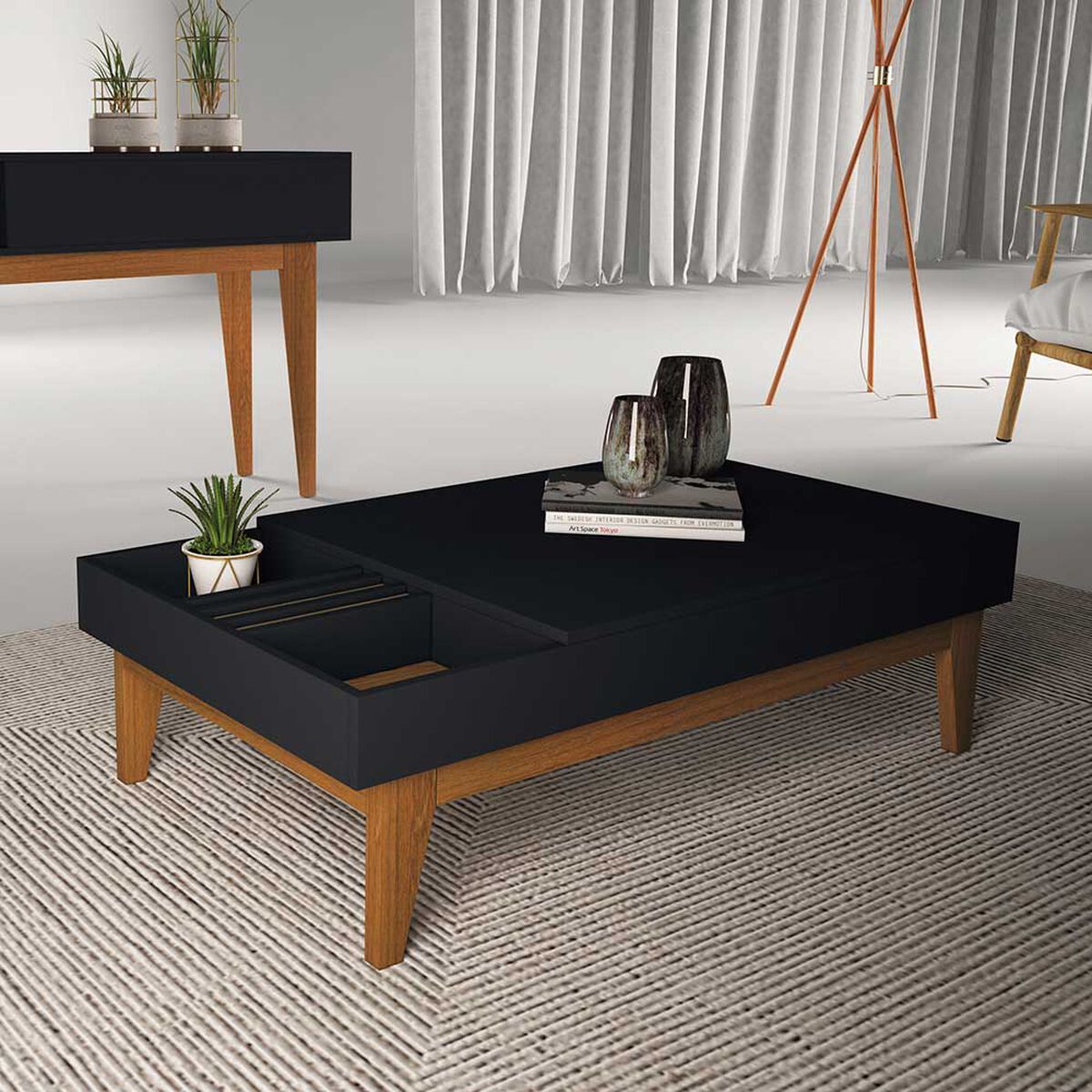 Mesa de Centro Jdo & Design Vitta Negro 