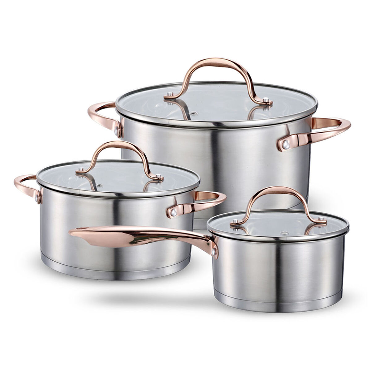 Batería de Cocina Acero Inoxidable Wens 6 Piezas