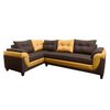 Sofá Seccional Izquierdo Living Factory Jazmin Chaise Longue + Sofá 4 Cuerpos Mostaza Moro
