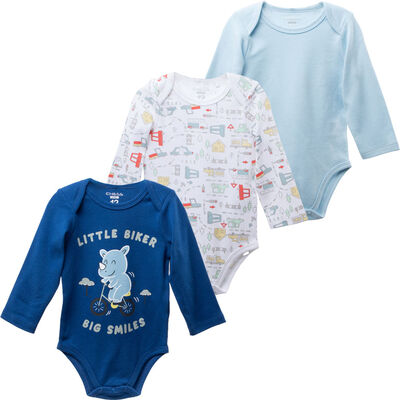 Pack 3 Body Manga Larga de Algodón Chess Baby