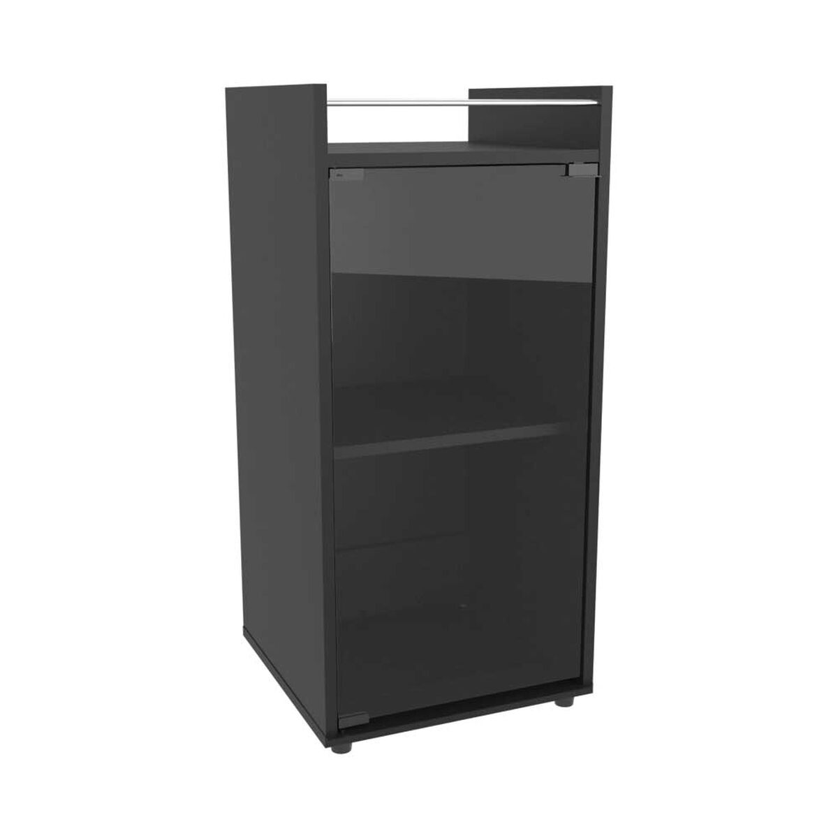 BAR BAJO THEBA 1 PUERTA VIDRIO 81,3X38,1X37,6 CM WENGUE
