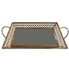 Bandeja Metal Vgo Espejada Rectangular 30 x 20 cm Dorado