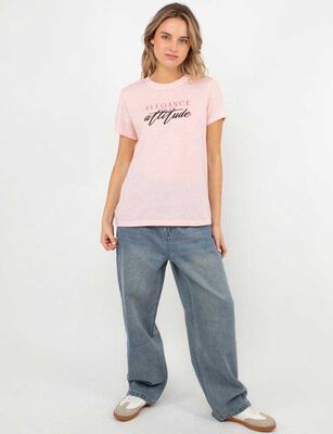 Imagen 2 del producto Polera Con Estampado Mujer Icono Rosado