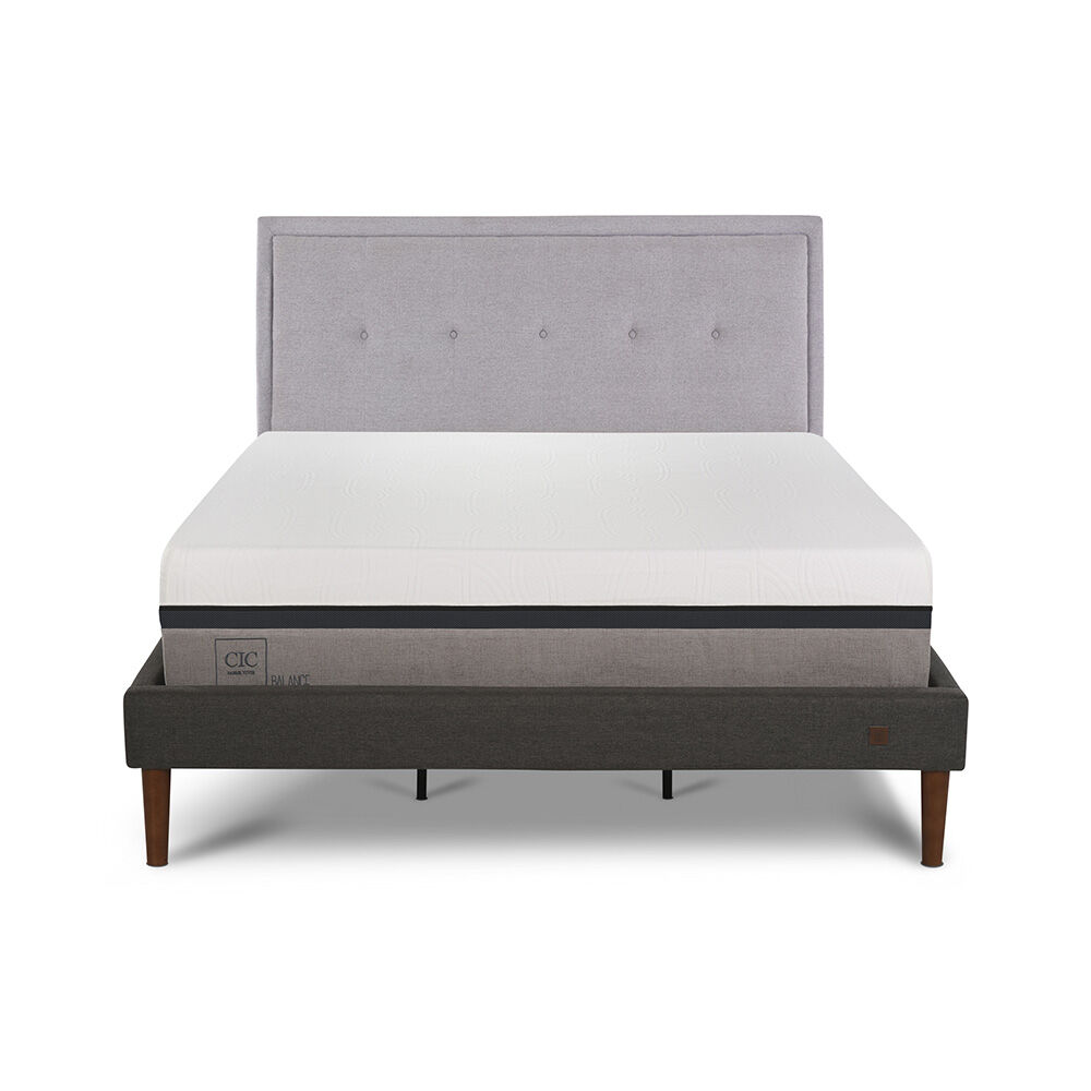 Cama Europea CIC Curve King Balance + Respaldo Ganges