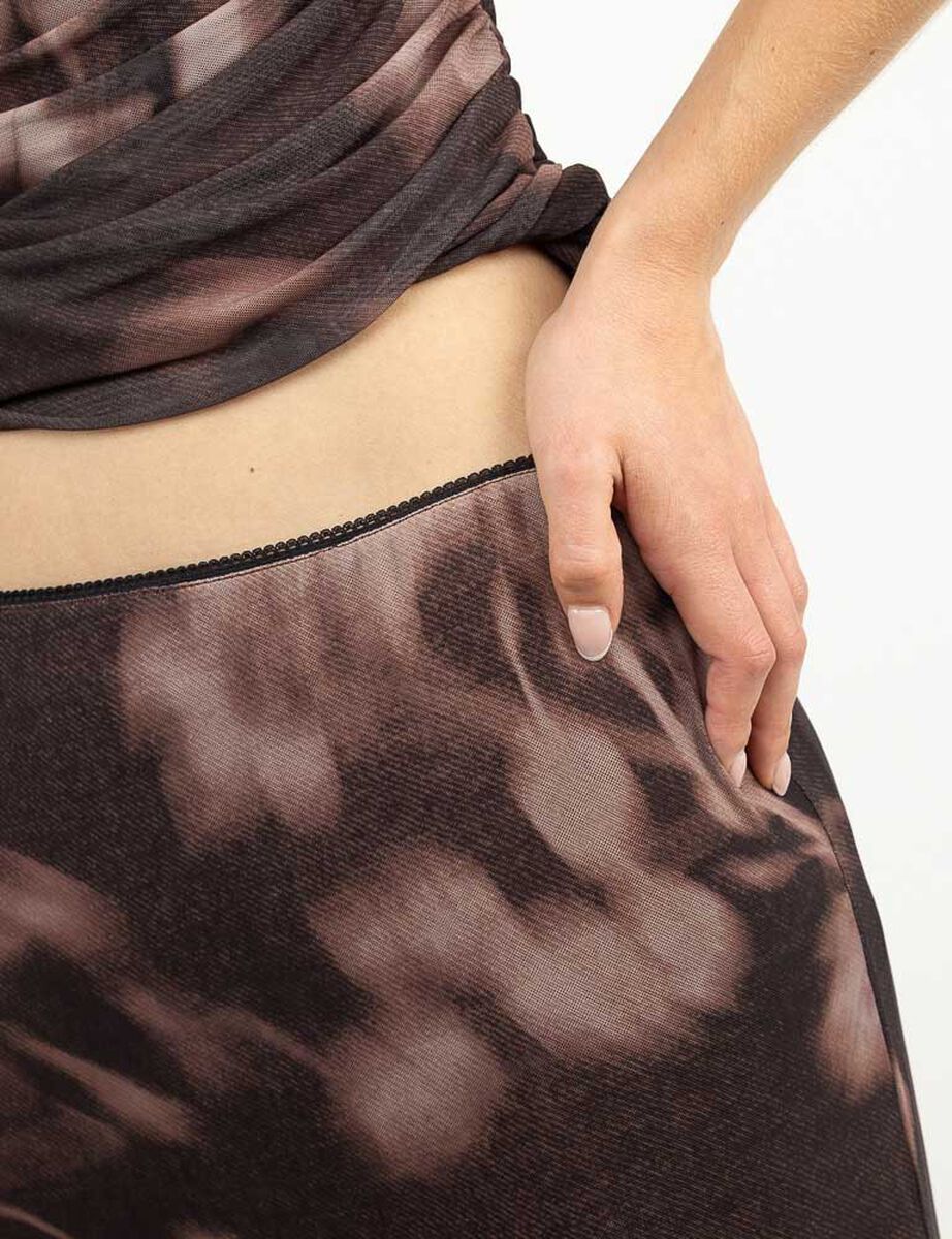 Falda Maxi Estampada Mujer Zibel