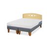Cama Europea CIC Base Dividida 2 Plazas Excellence Plus + Respaldo Gales Mostaza