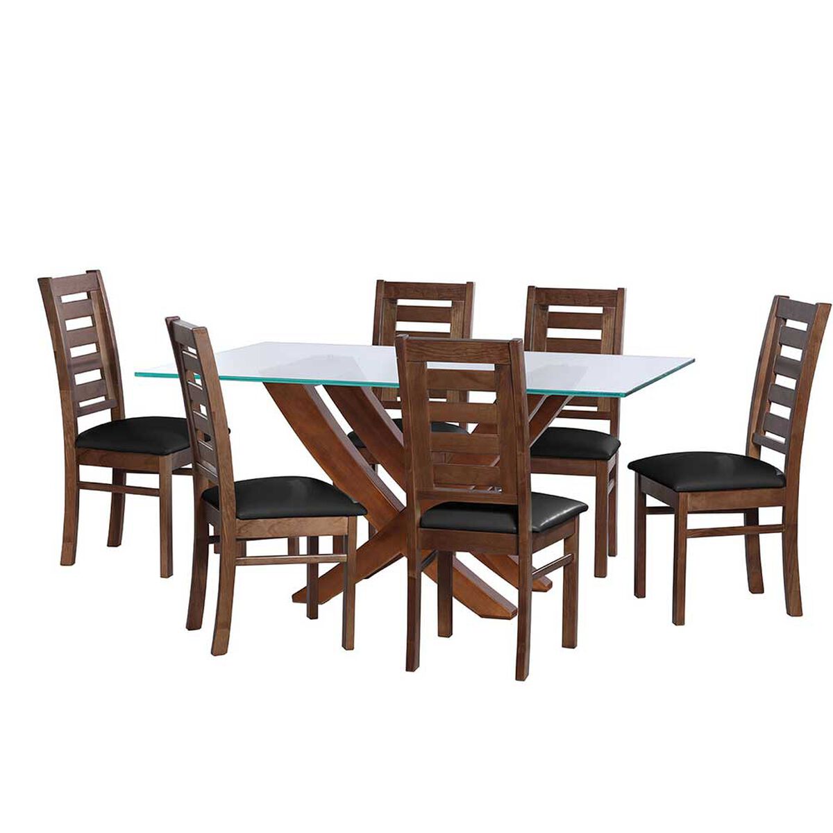 Juego de Comedor Latam Home Alicante 6 Sillas Negro
