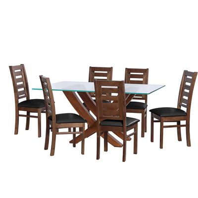 Juego de Comedor Latam Home Alicante 6 Sillas Negro