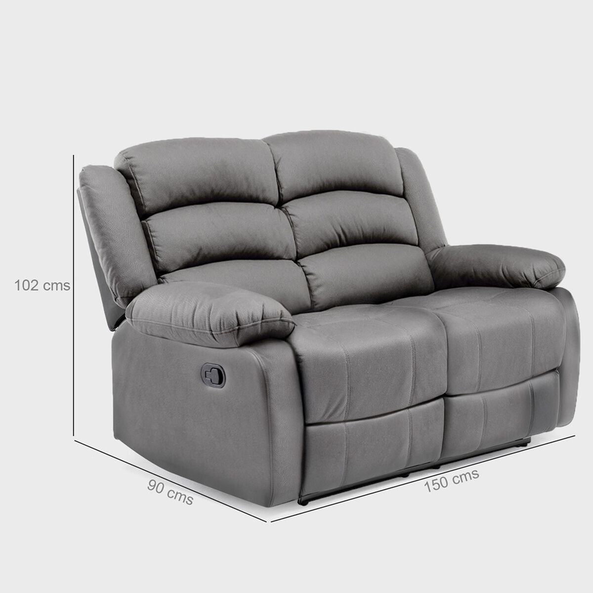 Sofá Daniels 8041LFFGR 2 Cuerpos Gris