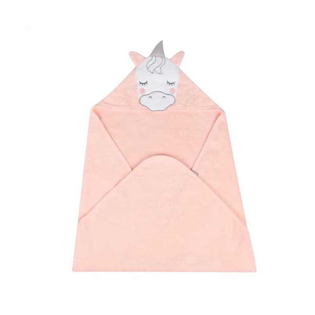 Toalla Capucha Unicornio Rosado Infanti