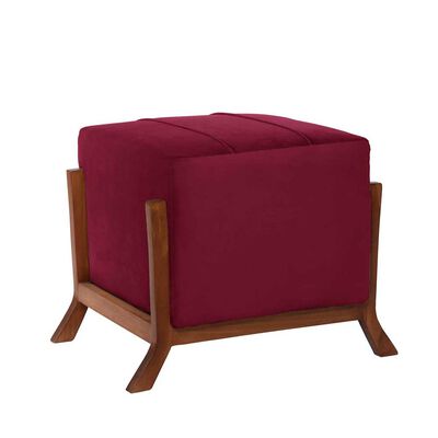 Pouf Latam Home Marsella Tela Velvet Burdeo
