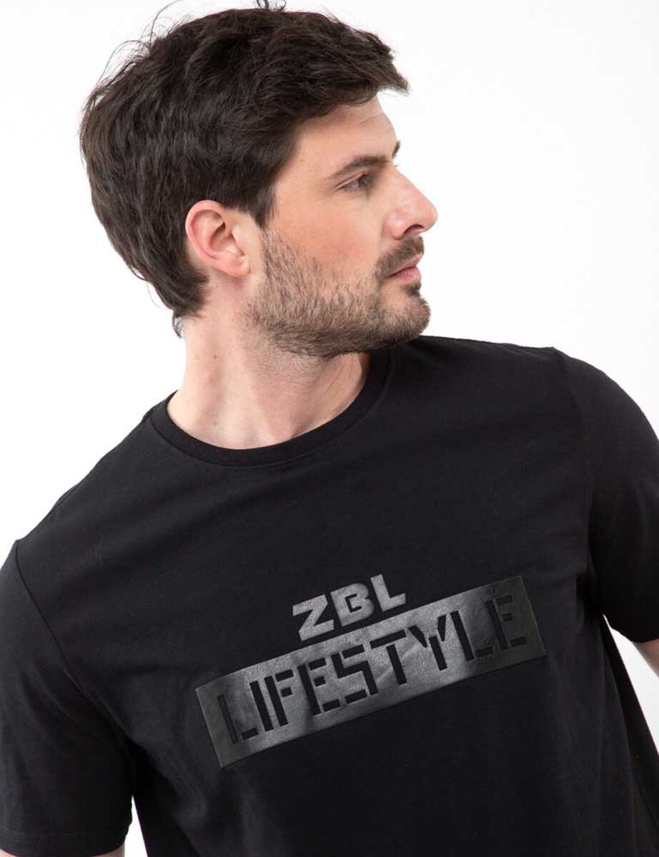 Polera Con Estampado Slim Manga Corta Hombre Zibel