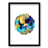 Cuadro Decorativo Retela Turquesa Circle 70 x 50 cm