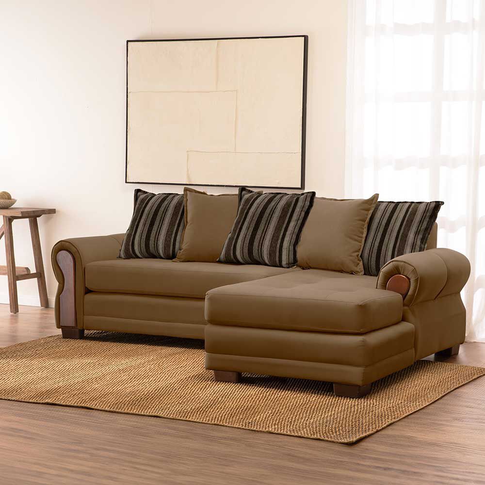 Sofá Seccional Living Factory Arizona 4 Cuerpos Beige