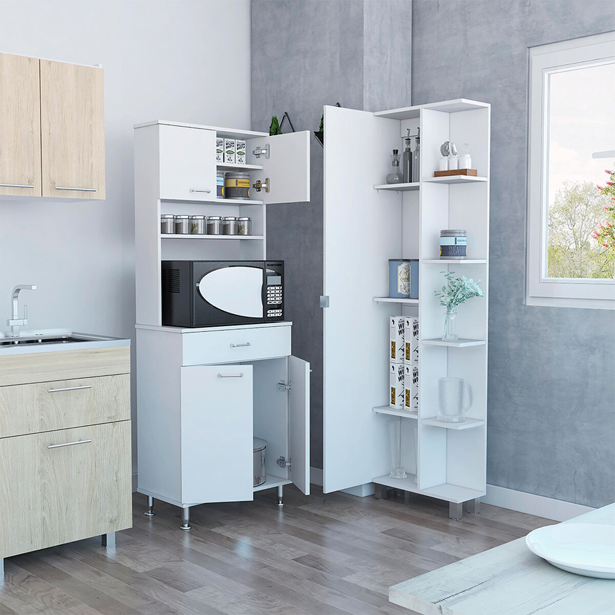 Combo Kitchen 7 Mueble Microondas + Optimizador