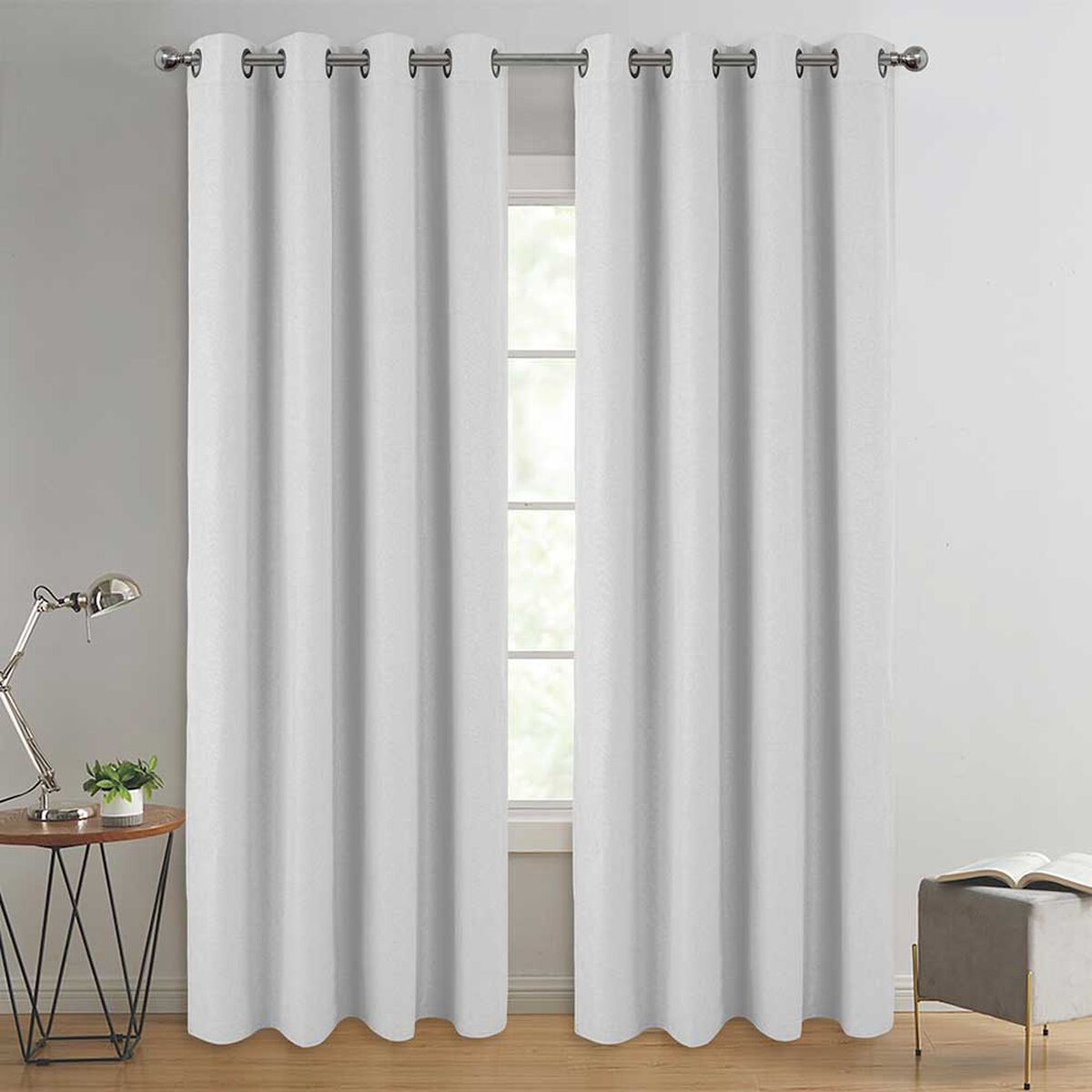 Set Cortinas Illusions Black Out 140x220 cm Gris