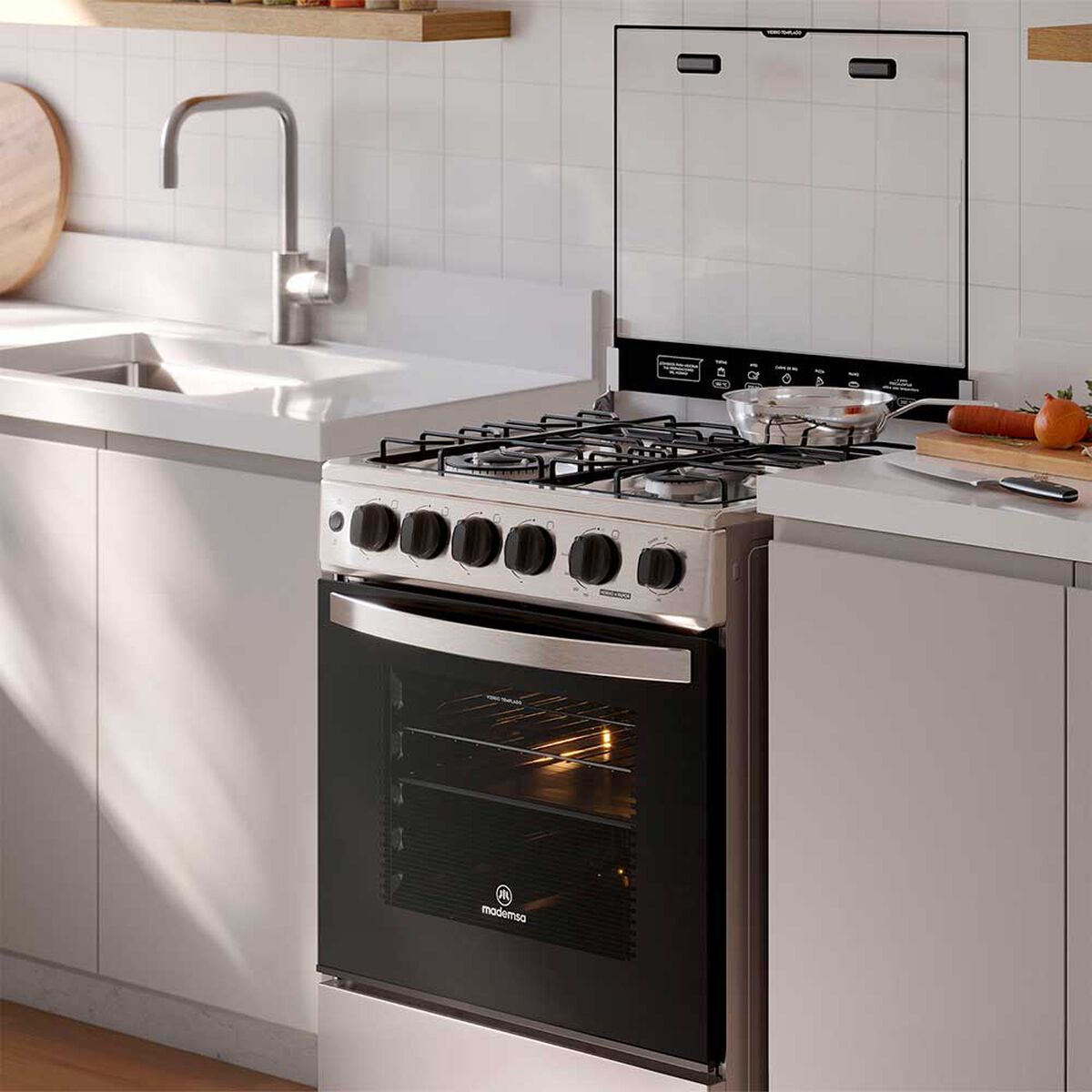 Cocina a Gas Mademsa FM4SSC 4 platos Inox