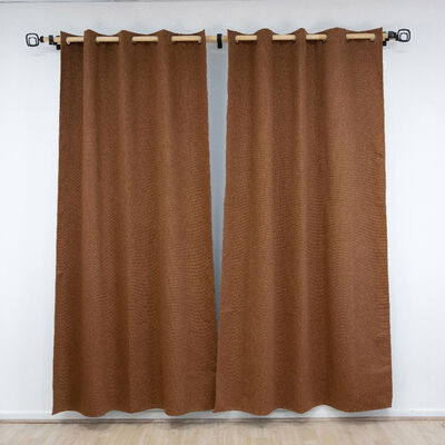 Juego de Cortina Blackout Doral Varsovia 140x220 cm Caf&eacute;