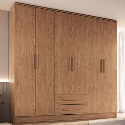 Closet Vekkahome Americano 6 Puertas 2 Cajones Café