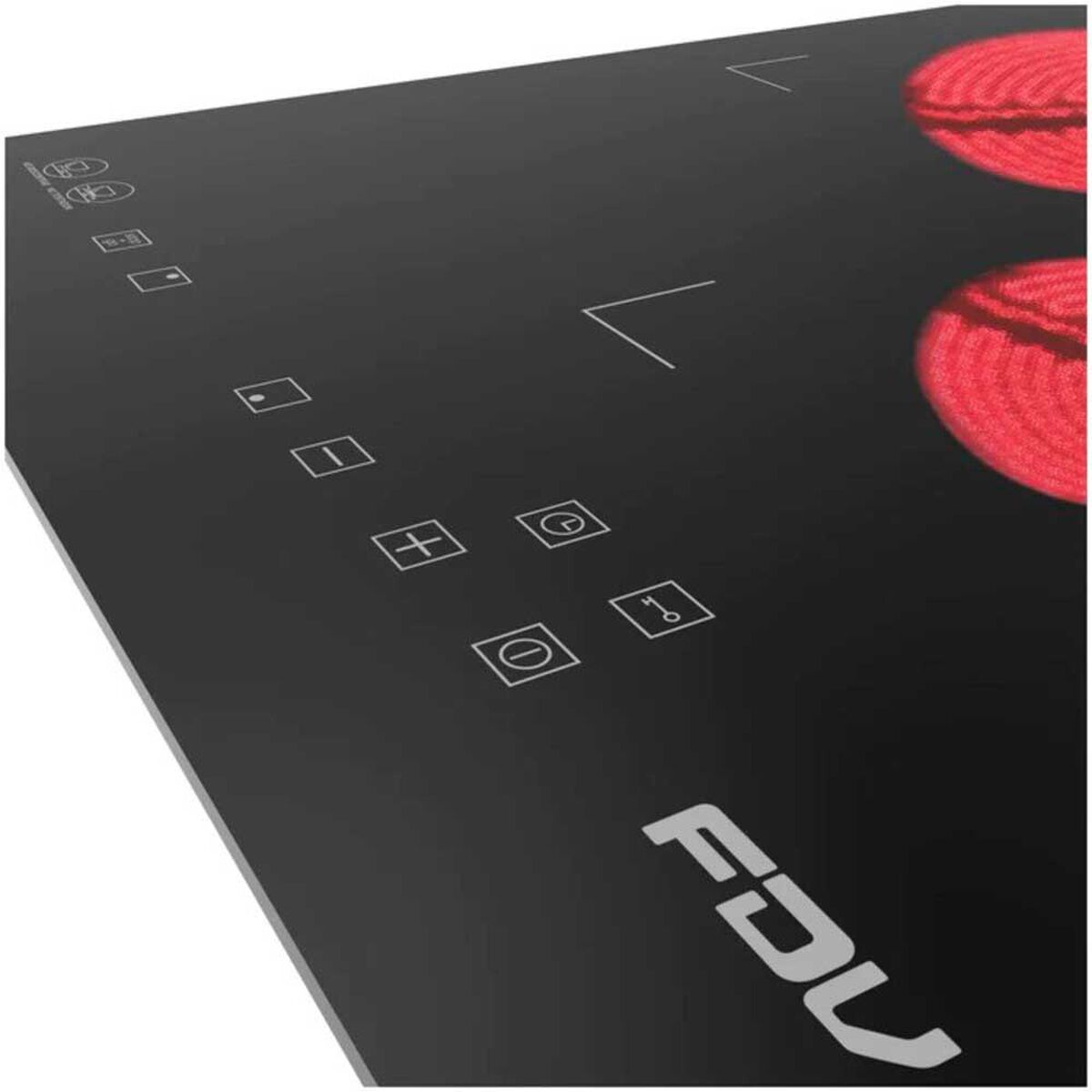 Encimera Vitrocer&aacute;mica FDV Vitro 2 Black 2.0 2 Quemadores Negro