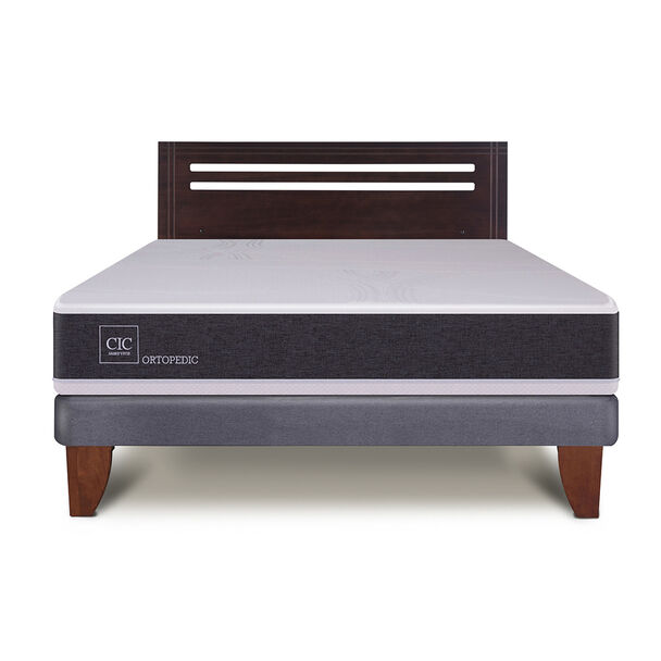 Cama Europea CIC 2 Plazas New Ortopedic + Respaldo