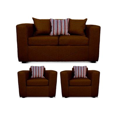 Juego de Living Elegant Detail Santa Fe Sofá 2 Cuerpos + Dos sillones 1 Cuerpo Café