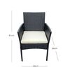 Set Terraza Di Poretti Design Biombino 4 Personas Negro