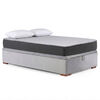 Cama Ba&uacute;l Latam Home Full Colch&oacute;n New Top Gris + 2 Almohadas