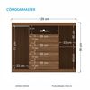 Cómoda Onessta Master 2 Puertas 4 Cajones Jatoba