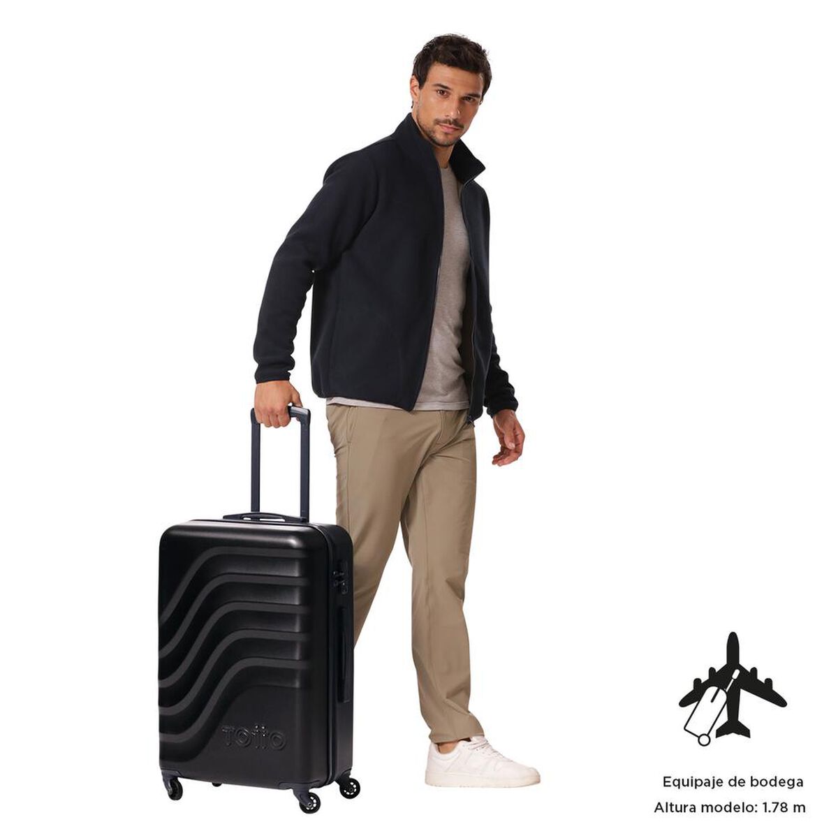 Maleta de Viaje Totto Bazy Negro 63 lts. Talla M