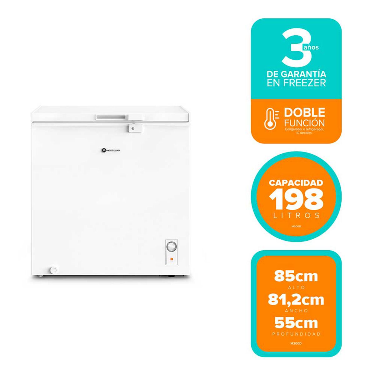 Freezer Horizontal Mademsa M200D 198 lts&nbsp;