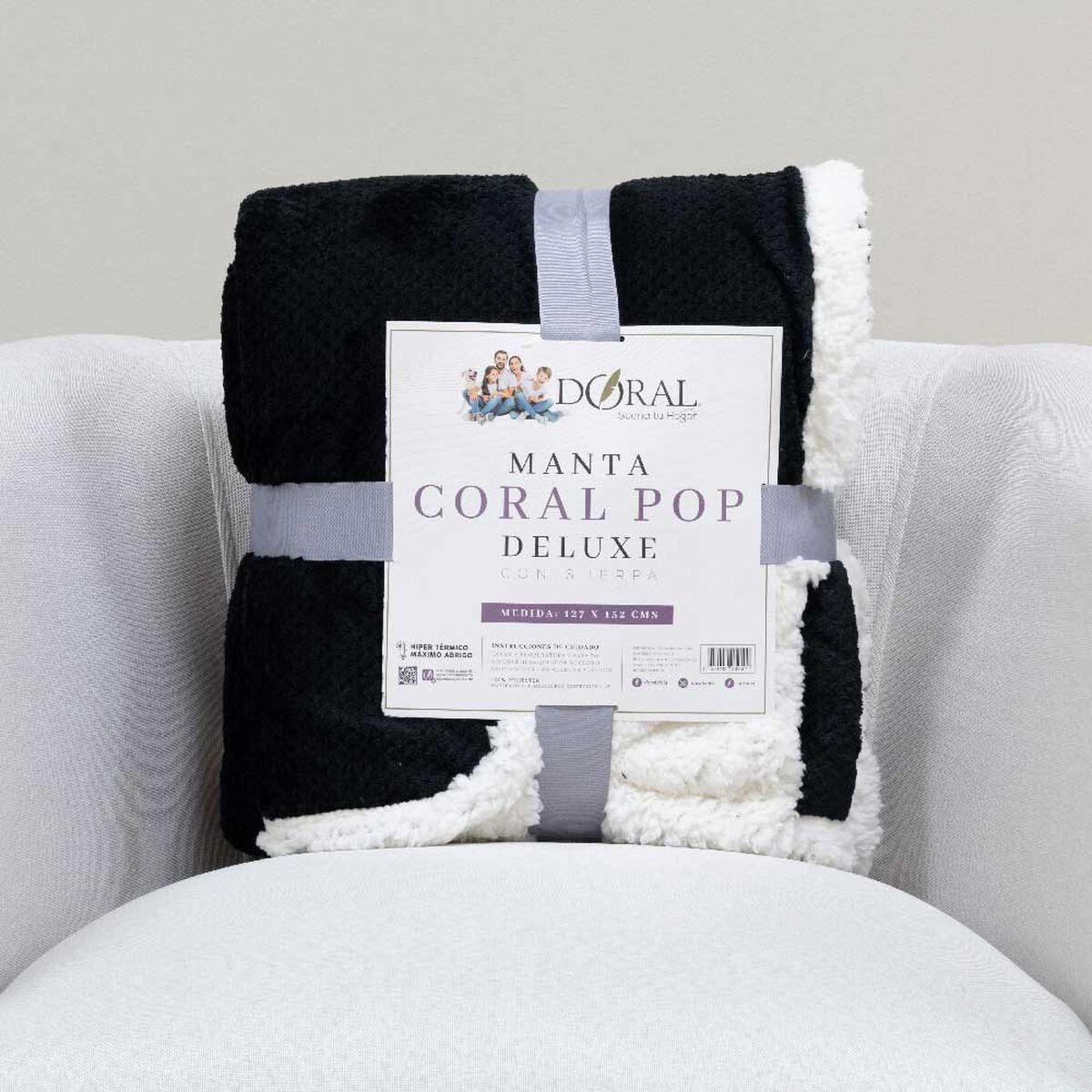 Manta Doral Coral Pop Sherpa 127x152 cm D1