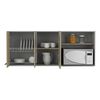 Mueble de Cocina Superior TuHome Hasselt 5 Puertas Gris Rovere