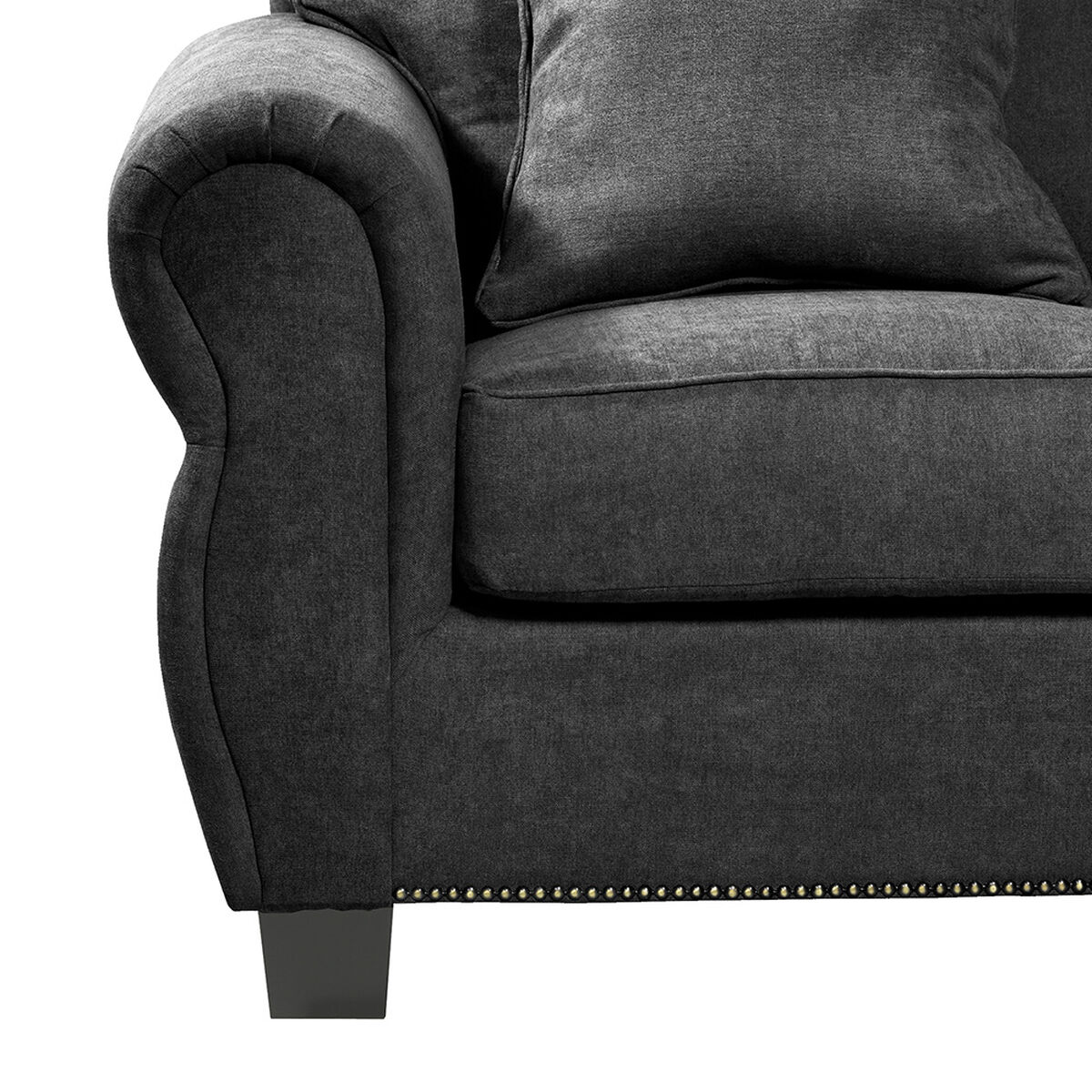 Sofá Seccional Innovamuebles Gales 5 Cuerpos Gris Oscuro