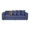 Sofá Innovamuebles Eagle Tela 3 Cuerpos Azul