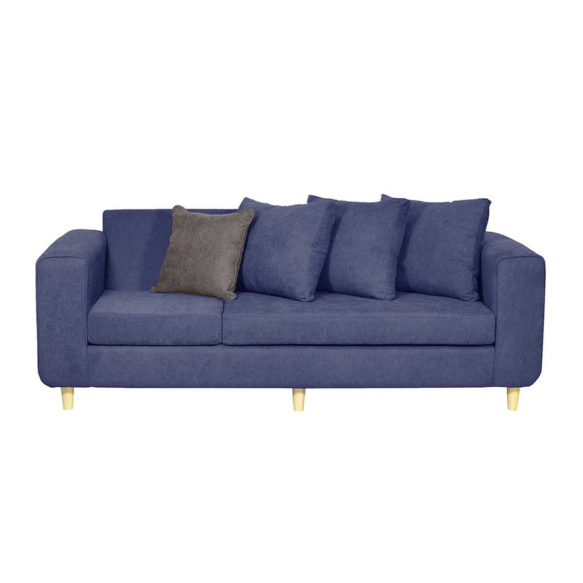 Sofá Innovamuebles Eagle Tela 3 Cuerpos Azul