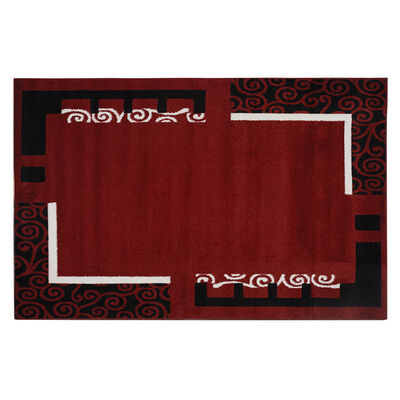 Alfombra Frize Carved D5 80X120 Cm Rojo