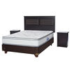 Box Europeo Flex 2 Plazas Innova + Respaldo + 2 Veladores