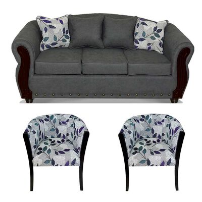 Imagen 1 del producto Juego de Living Elegant Detail Bartolucci Sofá 3 Cuerpos + Dos Sillones 1 Cuerpo Rojo