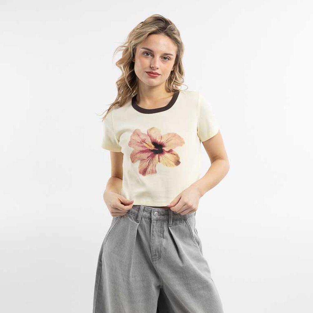 Polera Manga Corta Estampada Mujer Icono