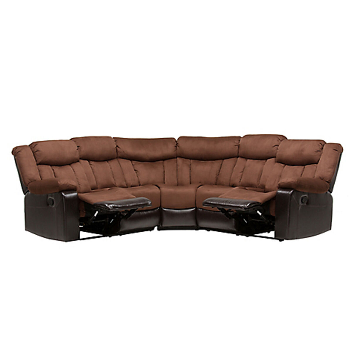 Sofá Seccional Daniels  Reclinable Pu Choco