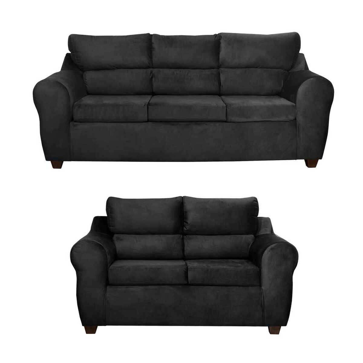 Juego de Living Mexx Muebles Dubai 5 Cuerpos Negro
