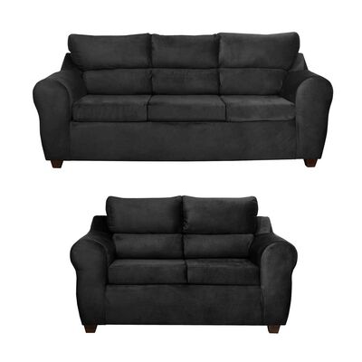 Juego de Living Mexx Muebles Dubai 5 Cuerpos Negro