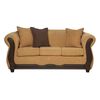 Juego de Living Black Factory Barcelona Sofá 3 Cuerpos + Dos Sillones 1 Cuerpo Oro