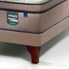 Cama Europea Arena Maximo Cobre 1.5 Pl + Respaldo Almendra