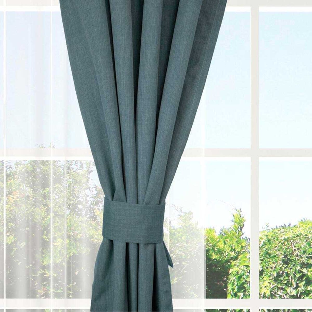 Set Cortinas Doral Amazon City  220 x 140 cm Azul Petroleo