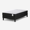 Cama Europea Rosen 1,5 Plazas Wave  + Respaldo Tabor Grafito