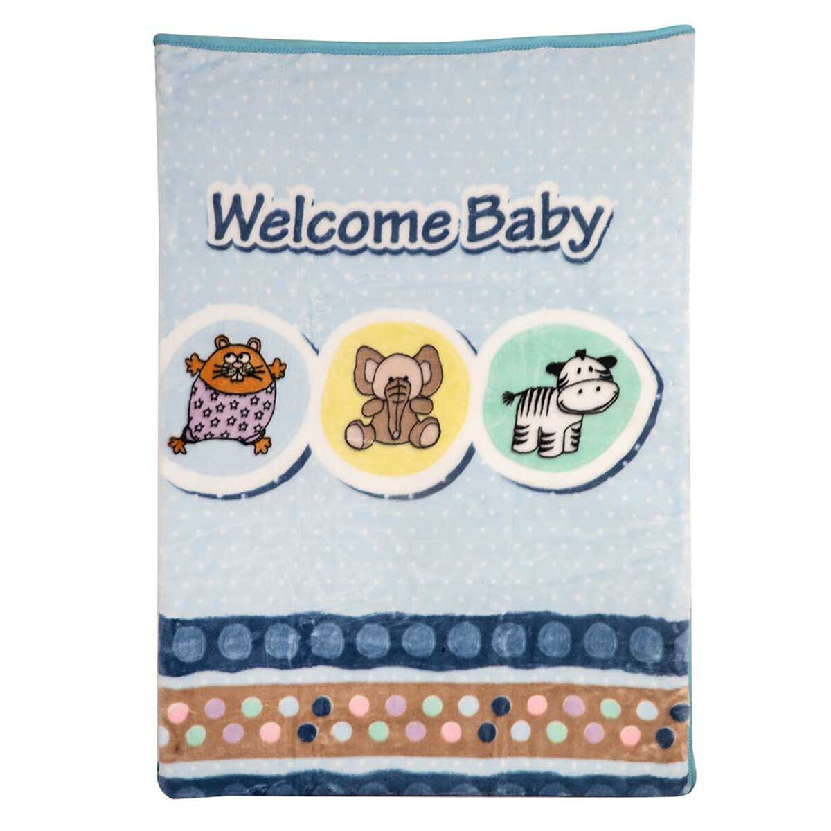 Saco Bebe con Broche Animalistos Celeste Bebesit