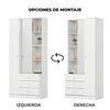Closet Home Mobili Karla 2 Puertas 3 Cajones Blanco
